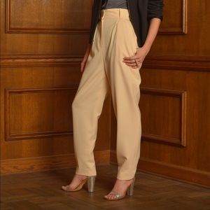 High Waist Wool Trousers